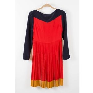 Colorblock Jill Stewart Silk Dress sz 4